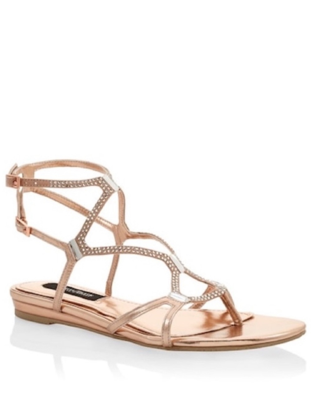 WHBM ROSE GOLD GLADIATOR SANDAL